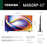 Toshiba 108cm (43 inches) M450RP Series 4K Ultra HD Smart QLED TV 43M450RP (Black)