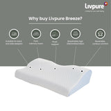 Livpure Smart Breeze Ortho Memory Foam Cervical Sleeping Pillow Pack of 1 LSH-PILL-BREEZE-CERVICAL1pi