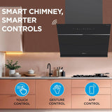 Midea Kitchen Chimney with 1800 m³/hr Air Suction, Slant, BLDC Motor, 90 CM with WiFi, Intelli Auto Clean, Multi Speed Control, Magnus MH90J63ET25BF-IN