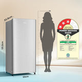 Haier 190 L 3 Star Direct Cool Single Door Refrigerator with Fast Ice Making, Easy Clean Back, Large Vegetable Box (HED-203TDSA-N, Dazzle Steel, )