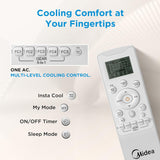 Midea Carrier 1Ton 3 Star, New Star Rated, Wifi Inverter Split AC with 6-in-1 Convertible Cooling, Turbo Mode, Heavy Duty Cooling at 52℃, Auto Clean&HD+PM 2.5 Filter(Copper, AC 1Ton MAI12SD3R36W0, White)