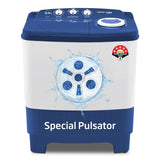 Voltas beko, A Tata Product 7.5 kg Semi-Automatic Top Load Single Tub Washing Machine (WST75UC/BLSSWH2PTD, Blue, Pulsator wash method)