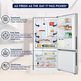 Electrolux 529L Frost Free Inverter Double Door Refrigerator, Bottom Freezer, TasteLockAuto & TasteGuard Technology, Stainless Steel, UltimateTaste 500, EBE5302C-S | Open Box like New |