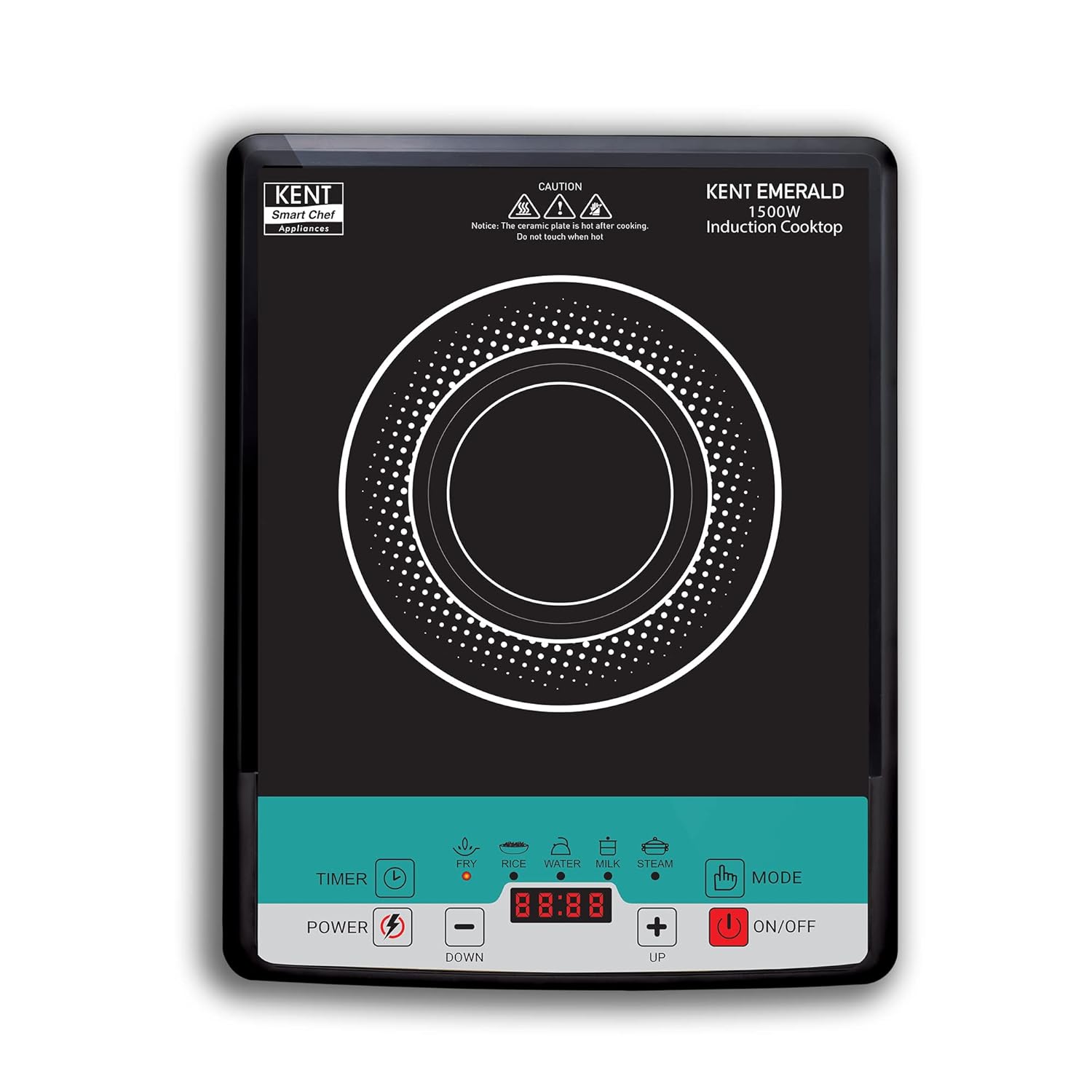 KENT Emerald 1500 W Induction Cooktop Touch Panel (Black, 116129)
