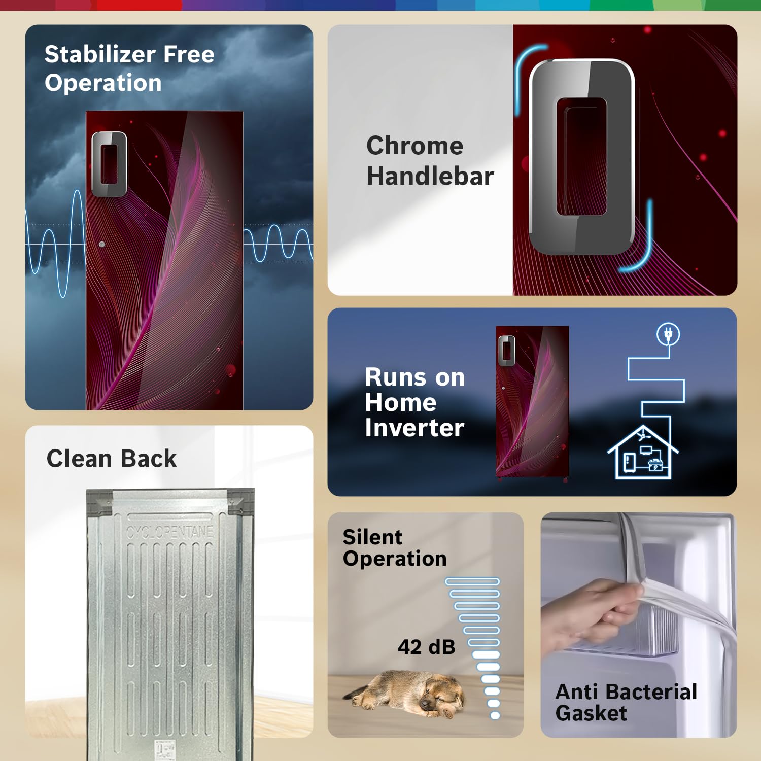 Bosch 207 L, 3 star, Smart Inverter, Direct-Cool Single Door Refrigerator, Feather Wine (CST20W33NI)|18 Hrs Cooling Retention |Super Freeze |Largest Vegetable Box| Beverage Space | 2.5x Faster Cooling