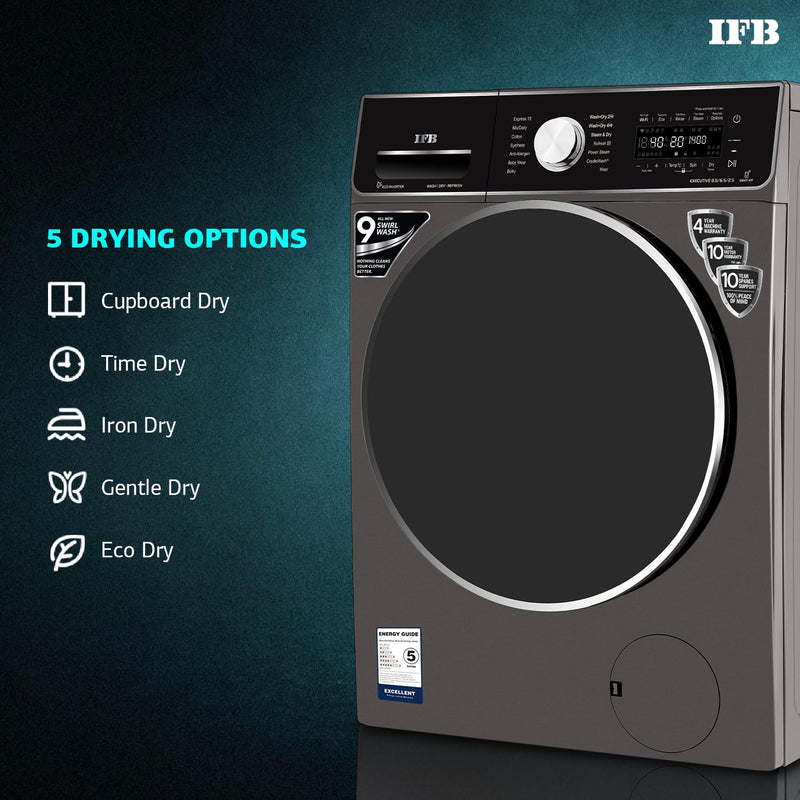 IFB Laundrimagic 3-in-1 8.5 Kg/6.5 Kg/2.5 Kg Inverter Washer Dryer Refresh (Executive ZXM, Mocha)