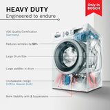 Bosch 8 kg 5 Star Fully-Automatic Front Loading Washing Machine (WAJ2826BIN, Shiny Silver, AI active water plus, In-Built Heater)