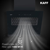 KAFF 1450 m3/hr 60 cm Slant Filterless Auto Clean Kitchen Chimney, Touch & Motion Sensor | Black | KES 60A