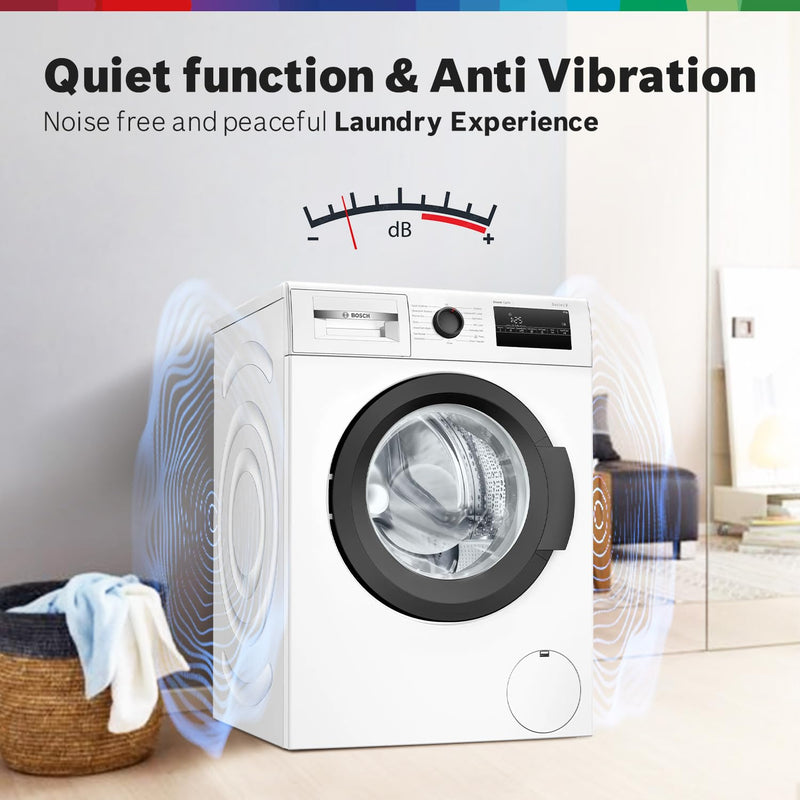 Bosch 8KG 5 Star Fully-Automatic Front Loading Washing Machine (WAJ28260IN,White,AI Active Water Plus,In-Built Heater)