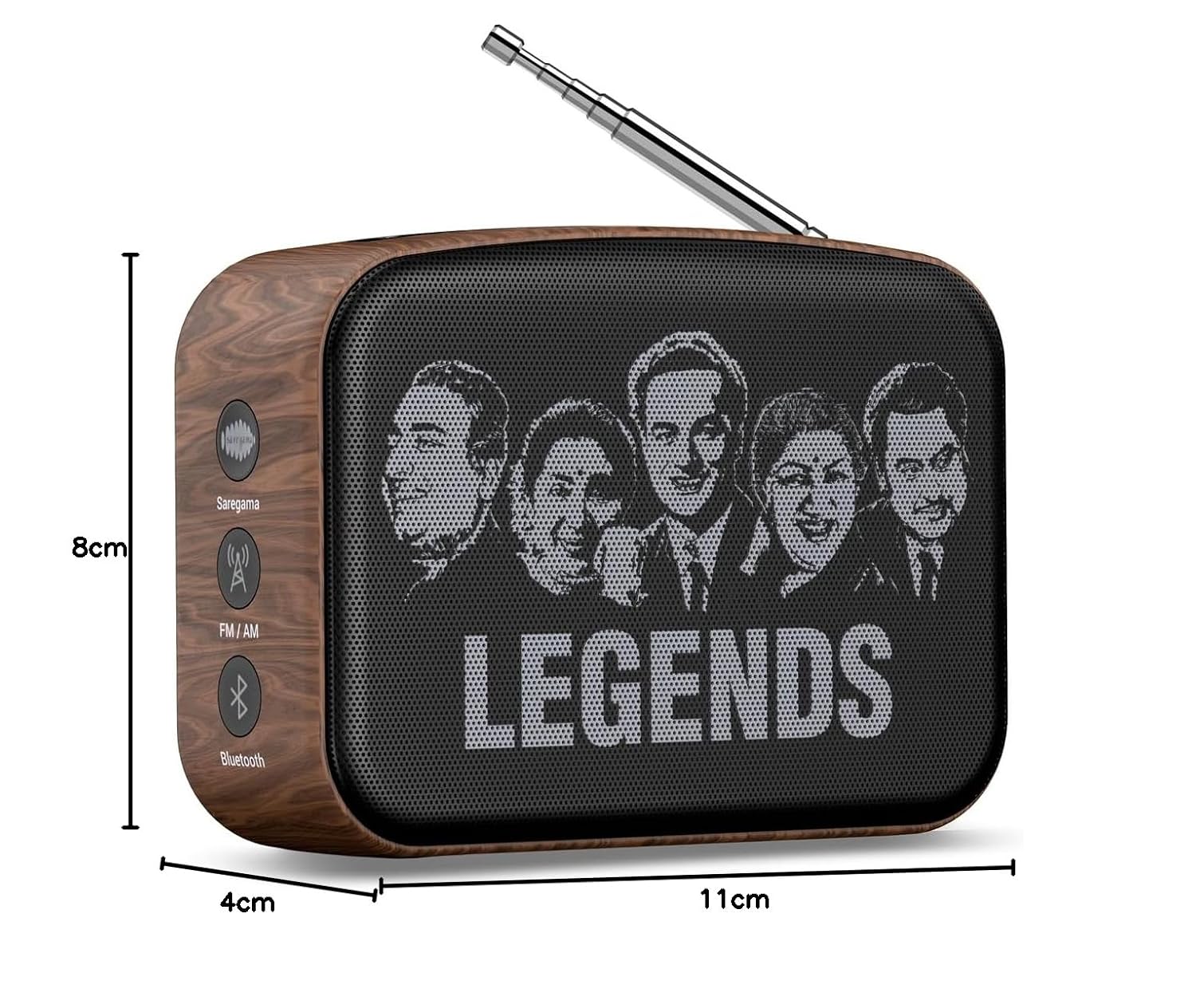 Saregama Carvaan Mini Hindi - Music Player with 401 Pre-Loaded Retro Songs, Bluetooth/FM/AM/AUX, Type-C Charger (Oakwood Brown)