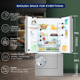 Electrolux 524L Frost Free Inverter French Door Refrigerator, TasteLockAuto Technology, Auto Ice & Even Temp Function, Arctic Silver Steel, UltimateTaste 700, EHE5224C-A | Open Box like New |