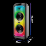 ZEBRONICS 120 Watts Party Speaker with 2 Wireless Mic, 7 hrs Playtime, Karaoke & Recording Function, TWS, Bluetooth, USB, AUX, mSD, RGB Modes (Thump 700)
