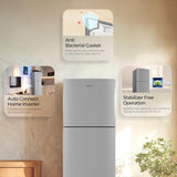 Haier 240 L 2 Star Frost Free Twin Inverter Double Door Refrigerator with Cool Pad for Extended Freezer Cooling & Spacious Fresh Zone (HEF-252EGSA-P, Moon Silver, 2026 Model)