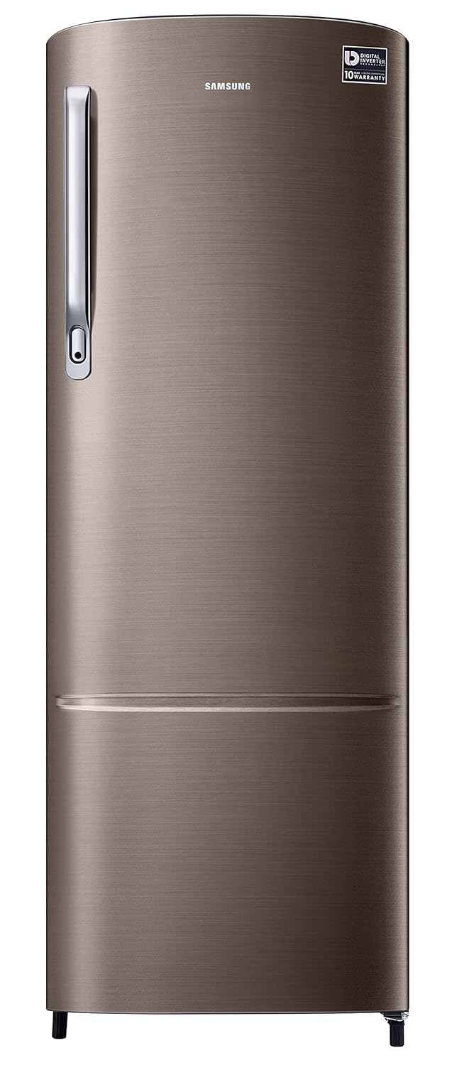 Samsung 246L 3 Star Inverter Direct-Cool Single Door Refrigerator Appliance (RR26C3733DX/HL,Luxe Brown)