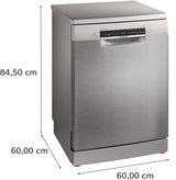 Bosch 15 Place Series-6 Settings free-standing Dishwasher 60 cm Brushed steel anti-fingerprint,with Wi-Fi Dishwasher, (SMS6HMI00I, Silver)