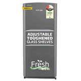 Voltas Beko, A Tata Product 183 L, 2-Star Single Door Direct Cool Refrigerator with Fresh Box Technology (RDC215C / 2S0XIR0M0000GO, Hairline Silver)