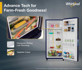 Whirlpool 184 L 2 Star Direct-Cool Single Door Refrigerator (205 WDE PRM 2S SAPPHIRE SERENA-Y, Blue, 2026 Model)