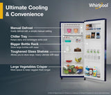 Whirlpool 184 L 3 Star Direct-Cool Single Door Refrigerator (205 WDE PRM 3S SAPPHIRE SERENA-Y, Blue, )
