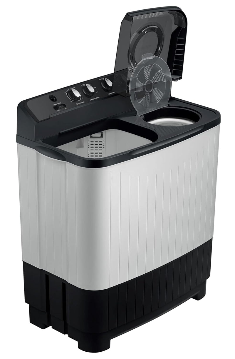 Samsung 8 kg, 5 star, Semi-Automatic Top Load Washing Machine (WT80C4200GG/TL, Air Turbo Drying, Light Gray)