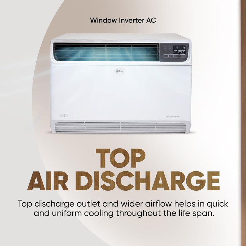 LG 1.5 Ton 5 Star DUAL Inverter Window AC ( UW-Q18WUZA, White)