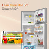 Haier 240 L 2 Star Frost Free Twin Inverter Double Door Refrigerator with Cool Pad for Extended Freezer Cooling & Spacious Fresh Zone (HEF-252EGSA-P, Moon Silver, 2026 Model)