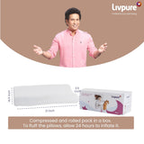 Livpure Smart Microfibre Sleeping Pillow Pack of 2 Solid Cloud Essentia (White) LSH-PILL-CLDESSN-PC2