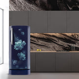 LG 201 L 5 Star Inverter DirectCool Single Door Refrigerator GLD211HBCZ Blue Charm Base stand with drawer