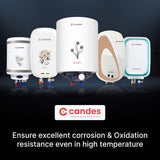 Candes Square Water Geyser 25 Litre | 2000W Copper Element | 8-Bar Pressure | 3-Level Safety | 5-Star BEE Rated Water Heater | Energy Efficient | 7 Yr tank & 2 Yr Product Manufacturer Warranty | Rose Gold