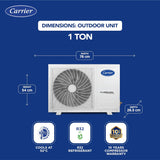 Carrier 1 Ton 3 Star AI Flexicool Inverter Split AC (Copper, Convertible 4-in-1 Cooling,Dual Filtration with HD & PM 2.5 Filter, Auto Cleanser, 2023 Model,ESTER Exi - CAI12ER3R33F0,White)