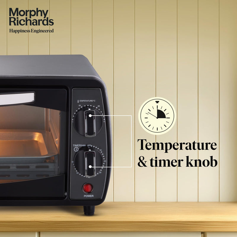 Morphy Richards 10BL Otg Oven For Kitchen, Cooking Range With Oven And Grill For Baking, Tandoor, Manual, 800 Watts, 10L