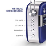 Saregama Carvaan Premium Hindi - Portable Music Player with 5000 Preloaded Songs, FM/BT/AUX  (Royal Blue)