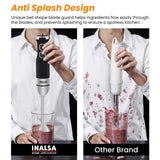 INALSA Hand Blender Mixer|1350W Pure Copper Motor|Low Noise|20 Speed Control with Digital Display|Turbo Function|BPA Free|Anti-Splash|Stainless Steel Rod & Blades|2 Yr Warranty,Robot Inox 1350 S