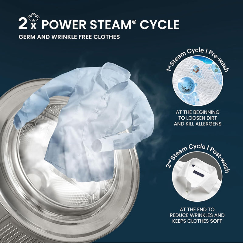 IFB 7 Kg 5 Star, DeepClean® Technology, AI Powered, WiFi, Fully Automatic Front Load Washing Machine (SERENA GXN 7012 CMS, PowerSteam®, 9 Swirl, Steam Refresh, Inbuilt Heater, Eco Inverter, Grey)