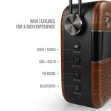 Saregama Carvaan 3.0 Hindi Legends to Latest Music Player, Antique Oak
