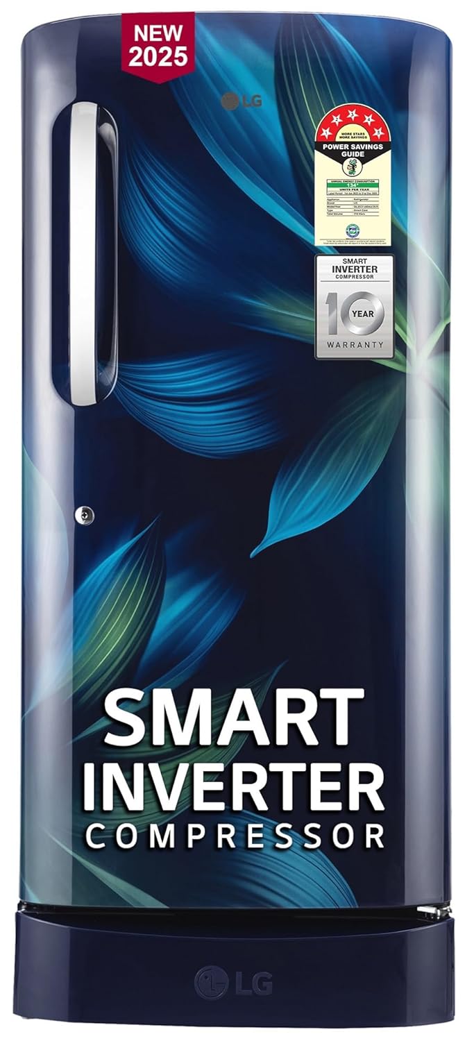 LG 210 L, 5 Star, Direct Cool, Smart Inverter Compressor, Single Door Refrigerator(GL-D231ABAU)