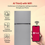 LG Smart Choice, 466 L, 1 Star, Convertible, Door Cooling+, Smart Inverter Compressor, AI ThinQ Wi-Fi, Frost Free Double Door Refrigerator (GL-T492NPZR, Shiny Steel, Express Freeze & Multi Air Flow)