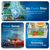 Bosch 368L, 1 Star, Frost Free Double Door Refrigerator with 2.5 L Water Dispenser | 6-in-1 Convertible Storage Modes | Fresh up to 10 Days | Touch Panel | 2 Cooling System (CTC39S21AI, Steel, 2026)