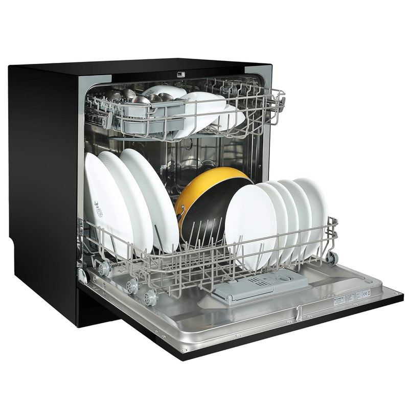 Faber 8 Place Dishwasher | 6 Wash Programs |Adjustable Upper Rack & Cutlery Tray | 8L Water/Cycle| FFSD 6PR 8S Ace Black