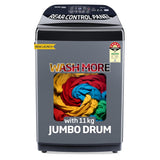 Voltas Beko, A Tata Product 11 Kg 5 Star Fully-Automatic Top Loading Washing Machine (WTL1106UEA / OBS1060, Grey, Double Waterfall Technology)