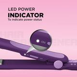 Havells HS4101 Ceramic Plates Fast Heat up Hair Straightener, Straightens & Curls, Suitable for all Hair Types (Purple)