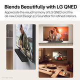LG SQ75TR, 600W, 5.1.1Ch Home Theater Soundbar with Dolby Atmos, Center Up-Firing Speaker, AI Sound Pro, Wow Synergy, Wireless Subwoofer, Rear Speaker Inbuilt Receiver, QNED Matching Bracket Inside