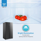 Voltas Beko, A Tata Product 472 L Side by Side Frost Free Refrigerator with ProSmart Inverter Compressor (RSB495/FPV300RXID, INOX steel, Electronic Temperature Control and Display)