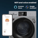 IFB 8 Kg 5 Star with 9 Swirl Wash, AI Powered, Wi-Fi, Fully Automatic Front Load Washing Machine (Senator MSN 8014, Steam Refresh Program with Eco Inverter, Metallic Silver)