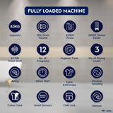 Electrolux 8.5kg Fully Automatic Front Load Venting Dryer, Scandinavian Design with Reverse Tumbling, Smart Sensors, Colour Care Function, White, UltimateCare 300, EDV854J3WB | Open Box like New |