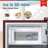 Bosch 207 L, 3 star, Smart Inverter, Direct-Cool Single Door Refrigerator, Feather Wine (CST20W33NI)|18 Hrs Cooling Retention |Super Freeze |Largest Vegetable Box| Beverage Space | 2.5x Faster Cooling