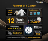 Whirlpool 8 Kg 5 MAGIC CLEAN PRO SW H Fully Automatic Top Load Washing Machine (MAGIC CLEAN PRO SW H KG GREY 10YMW with In-Built Heater)