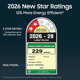 Samsung 236 L, 2 Star, Digital Inverter, Frost Free Double Door Refrigerator (RT40H28W2QHL, Gray Silver, 2026 Model)