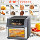 INALSA Air Fryer Oven 2100 W|18 L Capacity|8 Preset Functions with Roast,Reheat,Dehydrate,Bake|LED Touch Display|Rotisserie & Convection, Aero Crisp Pro18