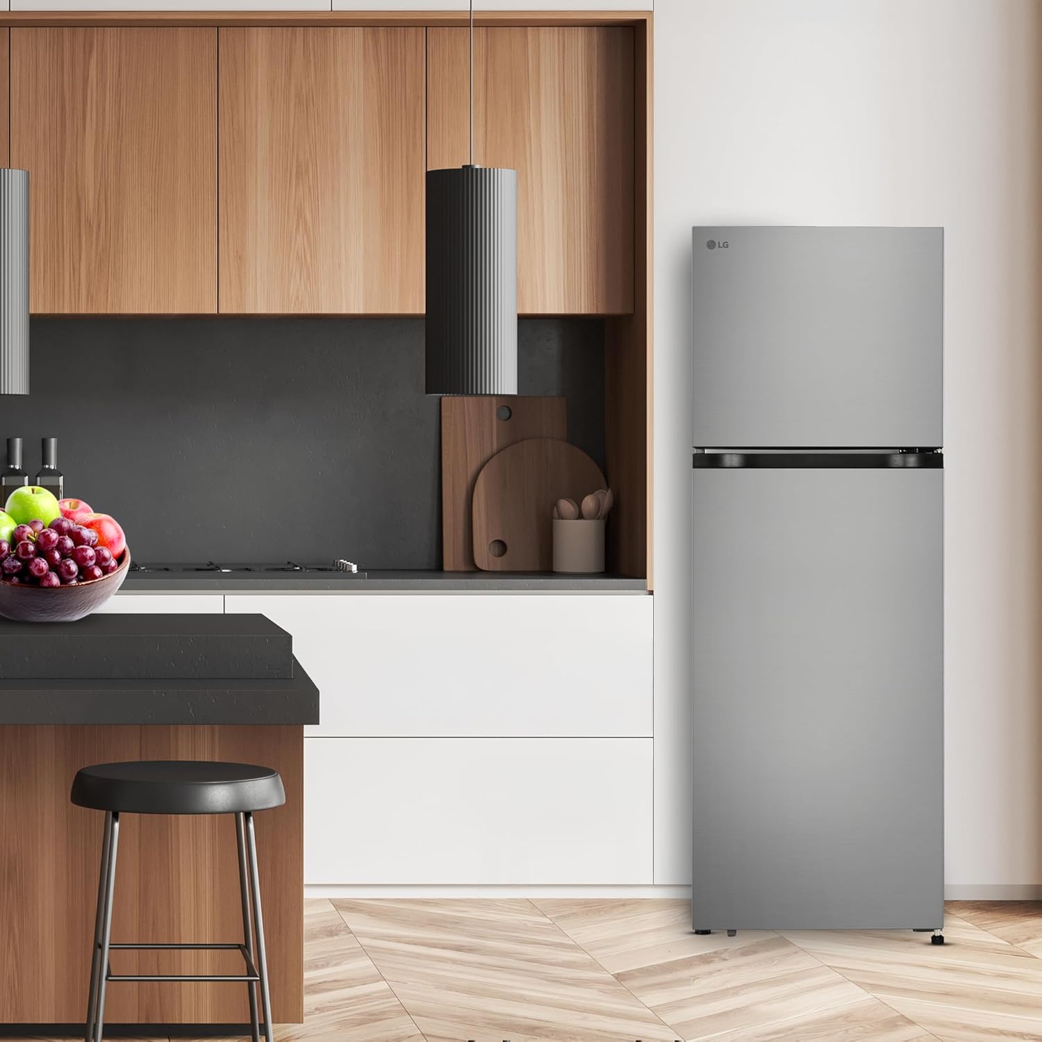 LG 251 L, 1 Star, Frost-Free Smart Inverter Double Door Refrigerator with Smart Mode (GLT2516WWPZ, Shiny Steel, Multi Air Flow Cooling with Max Fresh Zone, 2026 Model)