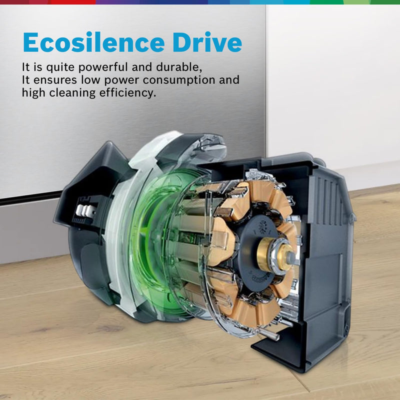 Bosch 13 Place Setting Dishwasher with Intensive Kadhai Program, No Pre-Rinse, 70? Hot water wash, Half Load Option & Extra Cutlery Box - (SMS66GI01I, Silver, Glass Protection Technology)